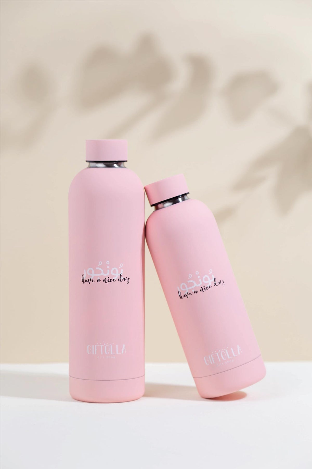 Bonjour stainless steel insulated bottle in pink