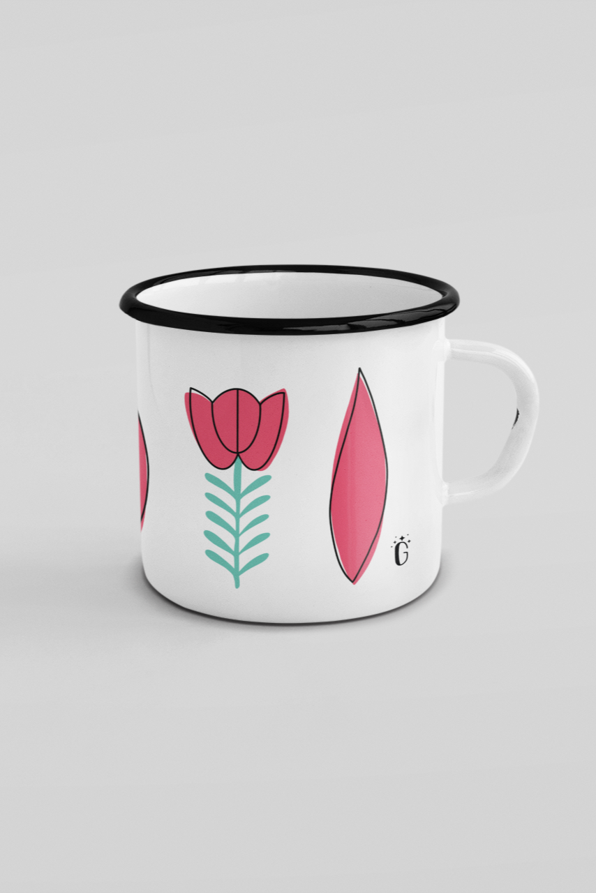 Arabian enamel mug mockup by Giftolla, 360 ml traditional Arab coffee cup with a modern look
