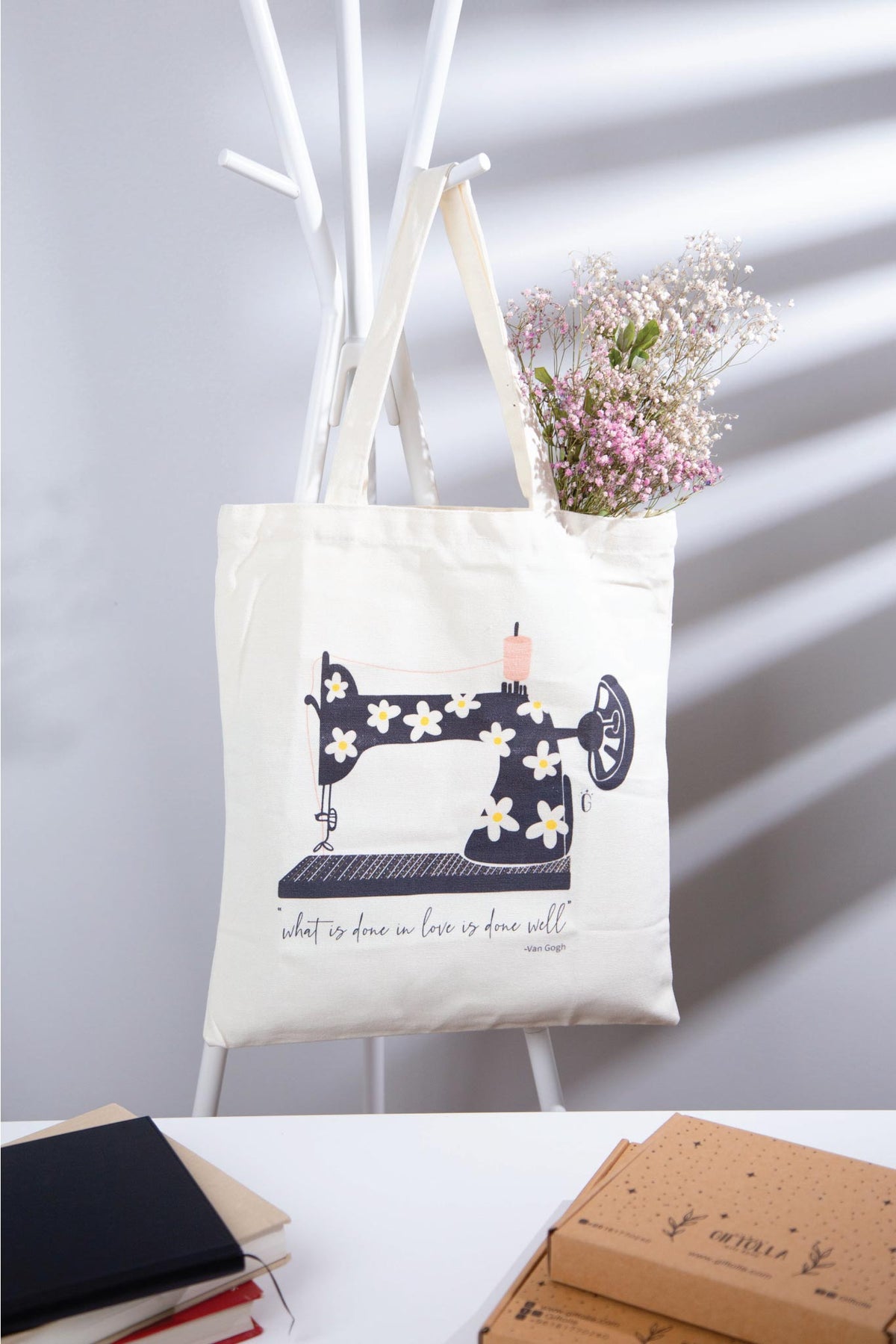 Giftolla Done In Love tote with sturdy long straps for everyday carrying